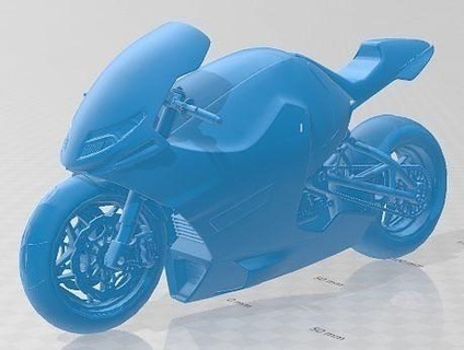 suzuki nuda 2 stampabile moto passatempo micro scala bicicletta motociclo Fai settore automobilistico 3d print model - Mito3D