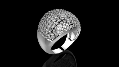 sv anelli n5 oro gioielleria argento squillare stampabile diamante gioiello 3d print model - Mito3D