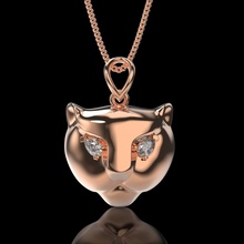 swa cheetah pendant platinum jewelry fashion glamour printable brilliant jewel gem gold necklace chain precious luxury bracelet brillant sapphire beauty silver rings 3d print model - Mito3D