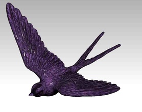 golondrina pájaro pluma ala fauna silvestre volar gaviota animal naturaleza ilustración arte esculturas 3d print model - Mito3D