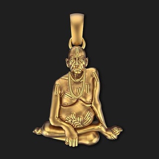swami samarth pendent akkalakotaswami indian saint religion idol god statue jewelery pendents art sculpture figure 3d relief jewelry pendants 3d print model - Mito3D