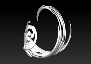 cisne espiral projeto amar lenda romântico lindo arte matemático 3d print model - Mito3D