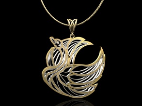 swan ciondolo gioielli 3d stampabile stl i ciondoli oro argento disco di platino la sterlina moda donne 3d print model - Mito3D