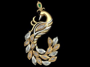 swan pendant jewelry silver gold diamond jewellery necklace printable sterling animal birds girl woman shayeste design print jewel pendants 3d print model - Mito3D