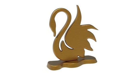 cisne escultura animal esculpir decoração arte esculturas 3d print model - Mito3D