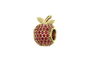 dolce mela fascino palla squillare orecchino collane pendente braccialetto spille pandora oro argento gioielleria braccialetti 3d print model - Mito3D