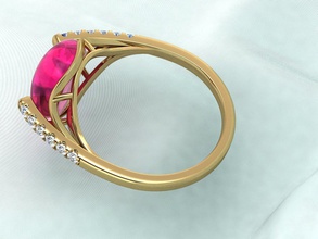 sweet bague rubis bijoux ruby de l'anneau joyau à bas prix 3d fichier gemvision les anneaux 3d print model - Mito3D
