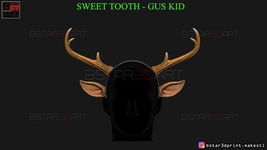 sweet tooth - gus kid cosplay horns halloween animal guskid sweettooth toys costumes antlers ears deer games 3d print model - Mito3D