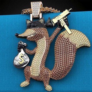 Swiper Anhänger Schmuck Gold druckbar Juwel Diamant Platin Charakter Silber HipHop Gangster Dora Karikatur Rapper Kette Kasse bas Linderung cad 3d print model - Mito3D