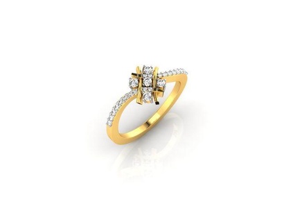 tourbillon or bague pierres précieuses 25 brillant goujat conception détail diamant engagement gemme bijou bijoux platine imprimable anneaux argent mariage pentant 3d print model - Mito3D