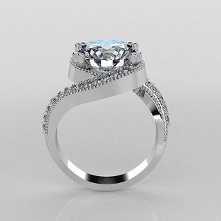 Strudel Ring Schmuck Engagement Hochzeit Ehe Luxus Diamant Platin druckbar Ringe 3d print model - Mito3D