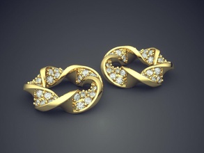roteato orecchini di diamanti 1462 gioielli oro gioiello anello anelli matrimonio fidanzamento diamante brillante cad gemma disco platino stampabile argento dettaglio il design gli 3d print model - Mito3D