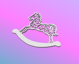 ondulantemente balanço cavalo ghirigori bolo projeto animale animal boneca passatempo faça 3d print model - Mito3D
