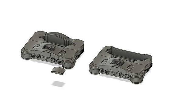 switchendo 64 atracação estação interruptor doca Nintendo n64 console passatempo faça eletrônicos 3d print model - Mito3D