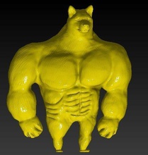 gonfio doge meme cane cheems perro amarillo perrito musculoso giallo juguete giocattolo swoledog giochi giocattoli 3d print model - Mito3D