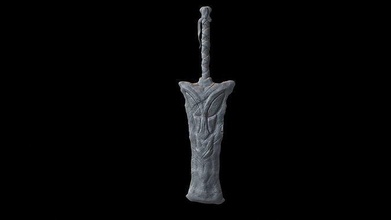 kılıç silah şövalye yakın dövüş bıçaklı savaşçı kesme heykel anıt indir heykelcik yazıcı sahne minyatür yazdır minyatürler figürinler sanat heykeller oyunlar oyuncaklar oyun aksesuarlar 3d print model - Mito3D