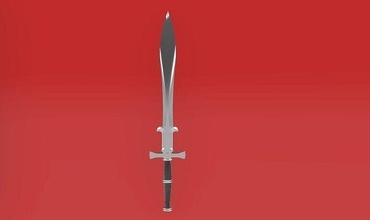Schwert Arkade Stil Spiel 3d druckbar Fantasie mittelalterlich Messer Krieger Spiele Spielzeuge Zubehör 3d print model - Mito3D