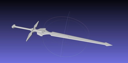 espada arte línea oscuro repulsor montaje juguete cosplay arma afilado videojuego anime sao kirito 3d impresión réplica fantasía juegos juguetes 3d print model - Mito3D