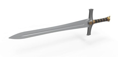 spada of conan film barbaro 2011 lama mischia puntello replica cosplay stampa stampabile giocattolo passatempo fai 3d print model - Mito3D
