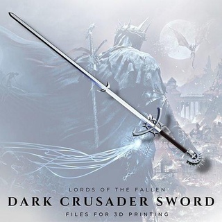 espada oscuro cruzado arma medieval fantasía Caballero afilado guerrero señores caído pasatiempo bricolaje diy 3d print model - Mito3D