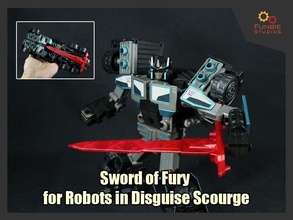 sword fury transformers robots disguise scourge games toys 3d print model - Mito3D