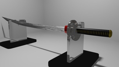 spada katana titolare supporto arma attrezzature acciaio astratto passatempo fai 3d print model - Mito3D