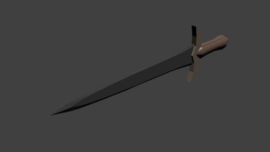 sword low poly games-toys melee weapon games war dagger game weapons blade military rapier fight knight knife toys accessories 3d print model - Mito3D