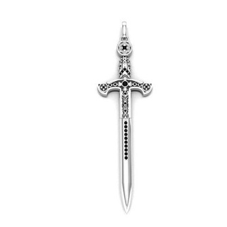 épée Collier argent or diamant bijou bijoux gemme imprimable platine luxe précieux colliers 3d print model - Mito3D
