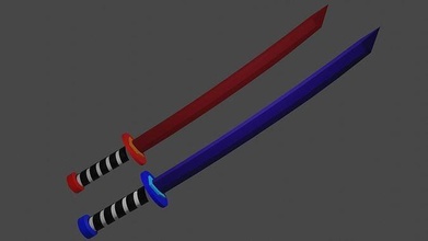 espada vermelho azul arma jogos roblox lâmina brinquedos 3d print model - Mito3D