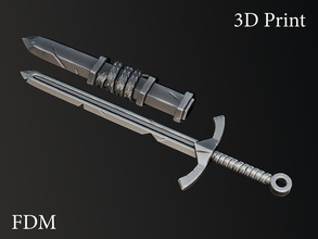 sword sheath 3d print 3dprint highpoly zbrush knight warcraft warhammer games toys game accessories sla resin photopolymer 3d print model - Mito3D