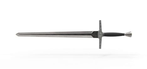 épée sorceleur tv séries arme mêlée lame réplique cosplay impression imprimable jouet soutenir geralt rivia loisir diy 3d print model - Mito3D