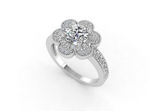 sy014 ring diamond wedding engagement jewelry gemstone rings 3d print model - Mito3D