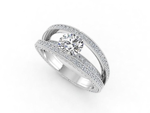 sy026 Schmuck ring diamond Hochzeit engagement gold Ringe 3d print model - Mito3D