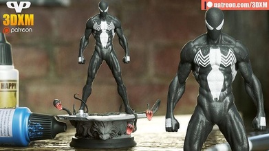 symbiote spider man stl 3d impression chibistl 3dxm araignée homme jeux jouets 3d print model - Mito3D