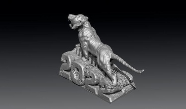 symbol 2022 tiger sculpture art cat animal statue nature mammal kitty sculptures 3d print model - Mito3D