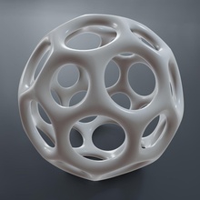 symmetrical ball holes art math decor decoration mathematical hole shape abstract round geometric futurism 3d print model - Mito3D