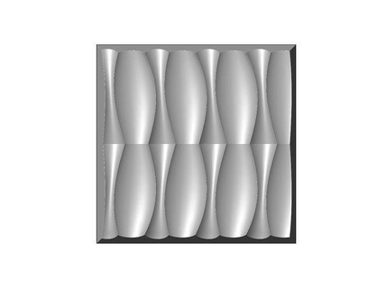 simétrico orgánico duna 3d pared decoración panel alivio ola interior ornamento cnc tallado artcam molduras imprimible madera arquitectónico yeso Arte esculturas 3d print model - Mito3D