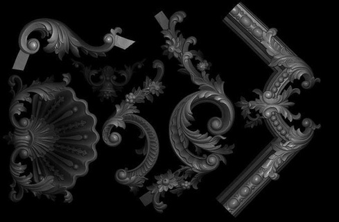 Synthetik Jahrgang flowersn3d cnc Dekor Ringe Möbel geschnitzt Carving Dekoration Schmuck Innere klassisch Haus architektonisch Artcam Ring Holz Kunst Barock Skulpturen 3d print model - Mito3D