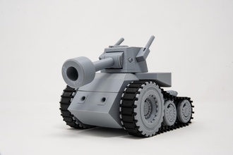 t-01 hopper tank vehicle treads toy wheel bearing 3dprint battle war transport combat articulated instructionsincluded machinery gear industry games toys 3d print model - Mito3D