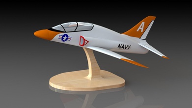 t-45 goshawk us navy t 45 trainer aircraft games toys airplane two seat 3d print model - Mito3D