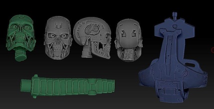 800 endoskelett teile 3d drucken terminator roboter zukunft 3dprint kunst skulpturen 3d print model - Mito3D