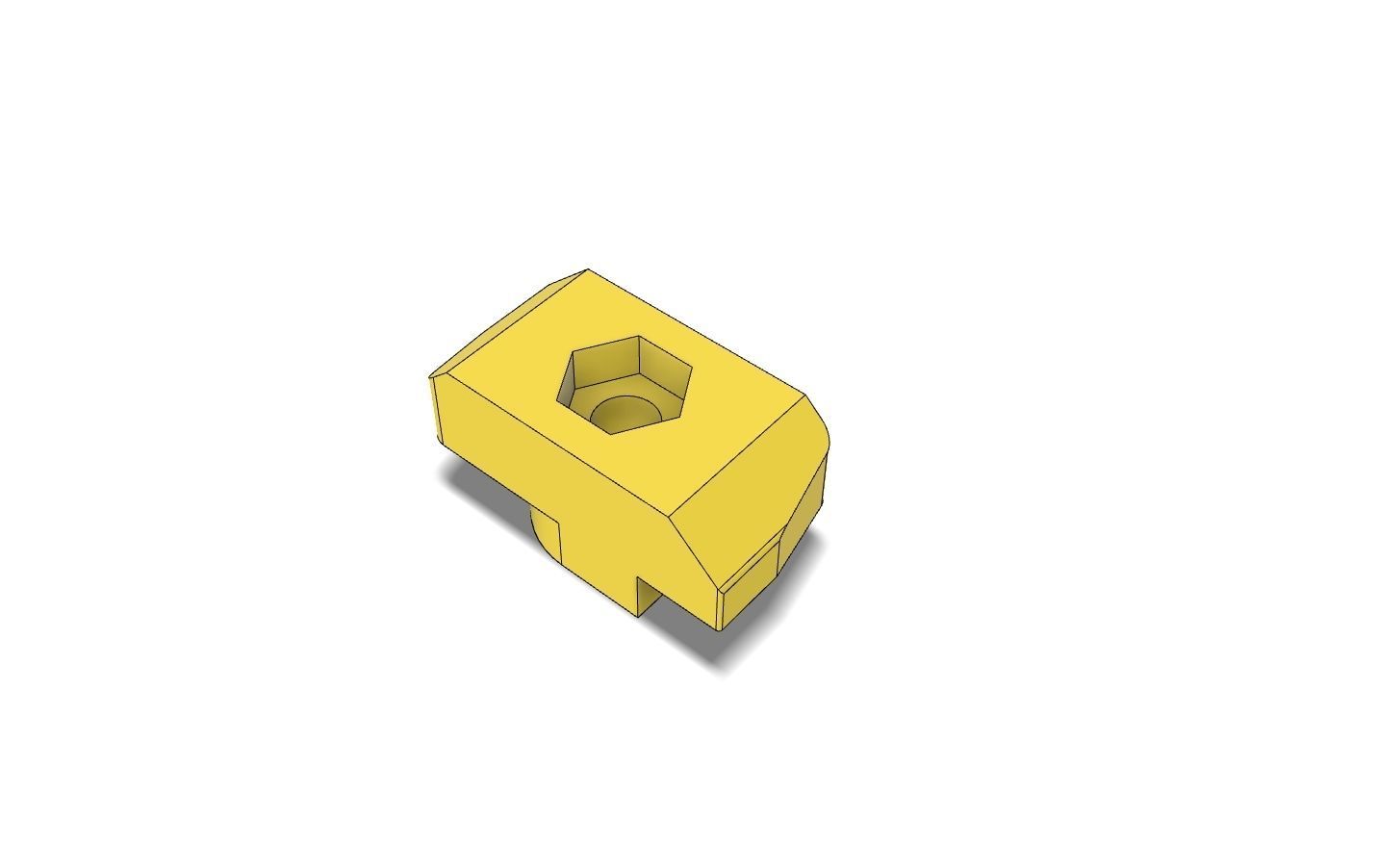 t-nut slot 10 adapter to hexagon nut m3 3d print model 3dprint aluminum diy hobby mechanical parts profiles t tool tools 3D print model - Mito3D