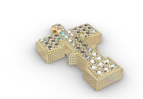 t-pendant-hiphop jewelry hiphop pendant printable diamols necklace fashion platinum sterling silver pendants 3d print model - Mito3D