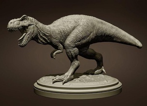 t rex statua dinosauro animale mostro creatura rettile dino tirannosauro drago giurassico fantasia immaginario bestia predatore natura lucertola giochi giocattoli 3d print model - Mito3D