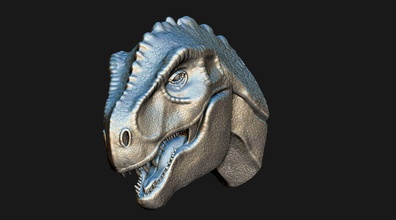 rex kopf 3d modell drucken rex natur reptil eidechse prähistorisch jurassisch krokodil raubvogel drachen kreatur tier dinosaurier ausgestorben paläontologie kunst skulpturen 3d print model - Mito3D