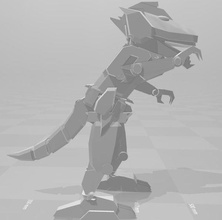 rex megazord rex donnerzord powerranger mächtiges morphin spiele spielzeuge 3d print model - Mito3D