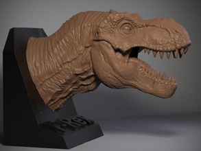 t rex tiranosaurio animal criatura bestia personaje monstruo salvaje reptil continuar jurásico dinosaurio miniaturas figuritas arte esculturas 3d print model - Mito3D