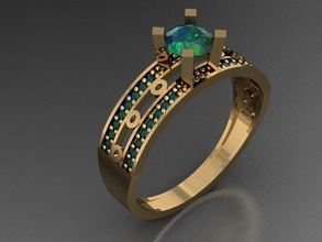 t011 diamante solitário anel joias joalheria moda ouro Projeto prata luxo elegante brilhando arte colar gema pulseira brinco pingente safira mulheres 3d print model - Mito3D