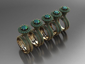 t0165 diamante solitario anillo gemas joyería joya Moda oro diseño plata elegante brillante collar pulsera arete colgante pendiente zafiro mujer anillos Boda 3d print model - Mito3D