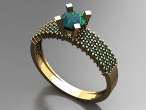 t032 diamante solitario anillo gemas joyería joya Moda oro diseño plata lujo elegante brillante collar pulsera arete colgante pendiente zafiro mujer anillos Boda 3d print model - Mito3D